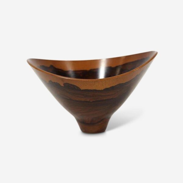 Turned Ziricote Ellipsoid Bowl