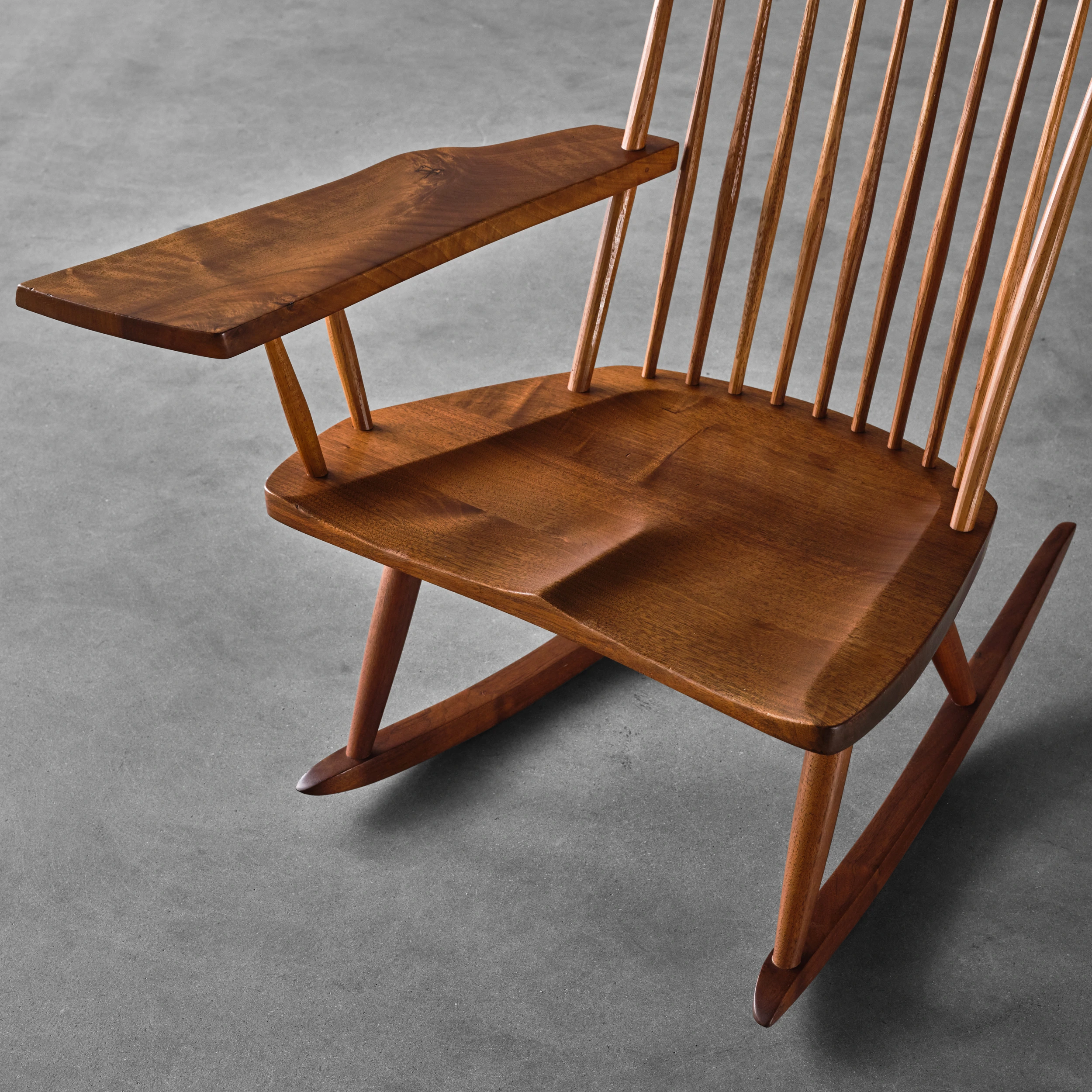GEORGE NAKASHIMA – New Lounge Chair with Free-form Arm and Rockers – MG1121 10