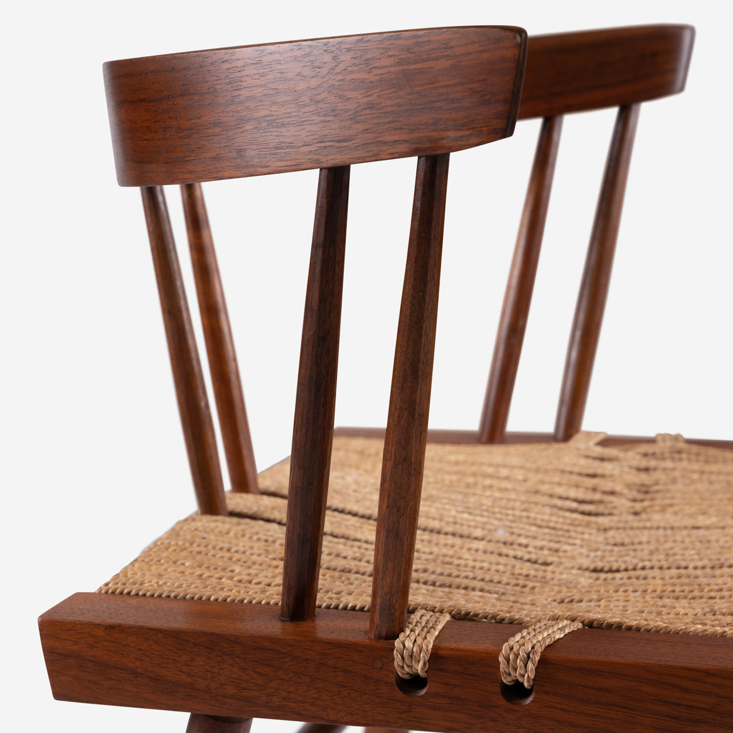 George Nakashima - Grass-Seated Chair (side profile again)