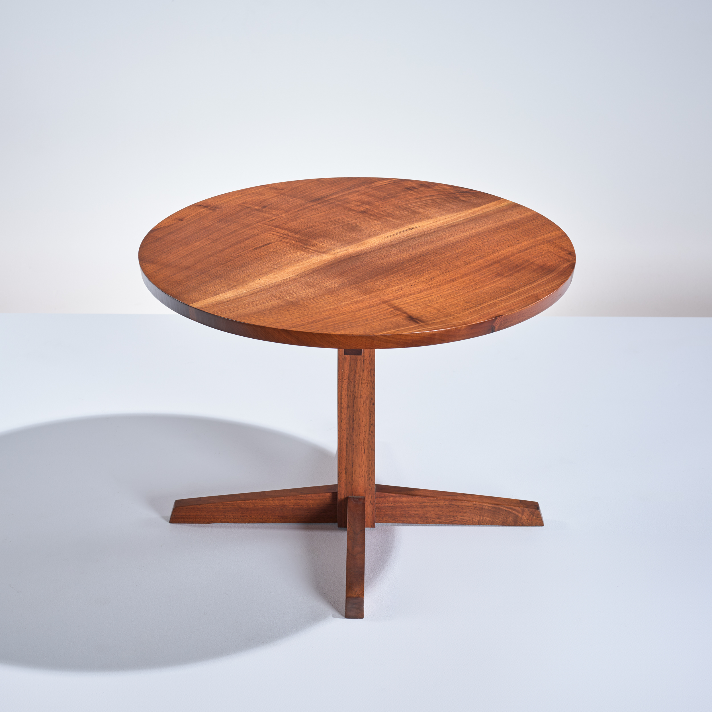 Round Pedestal-Based End Table
