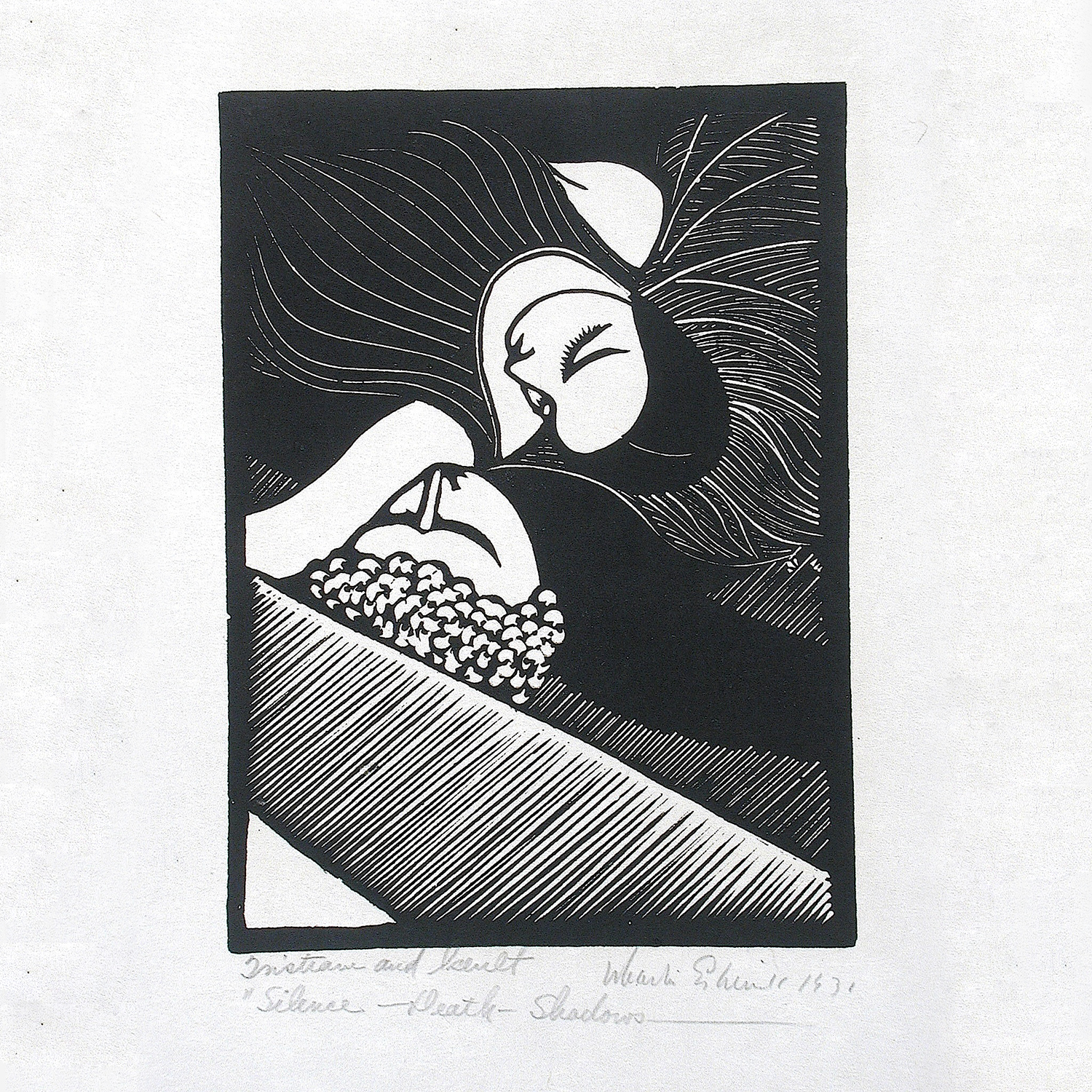 Tristram and Iseult – Silence – Death – Shadows by Wharton Esherick, 1931 DETAIL