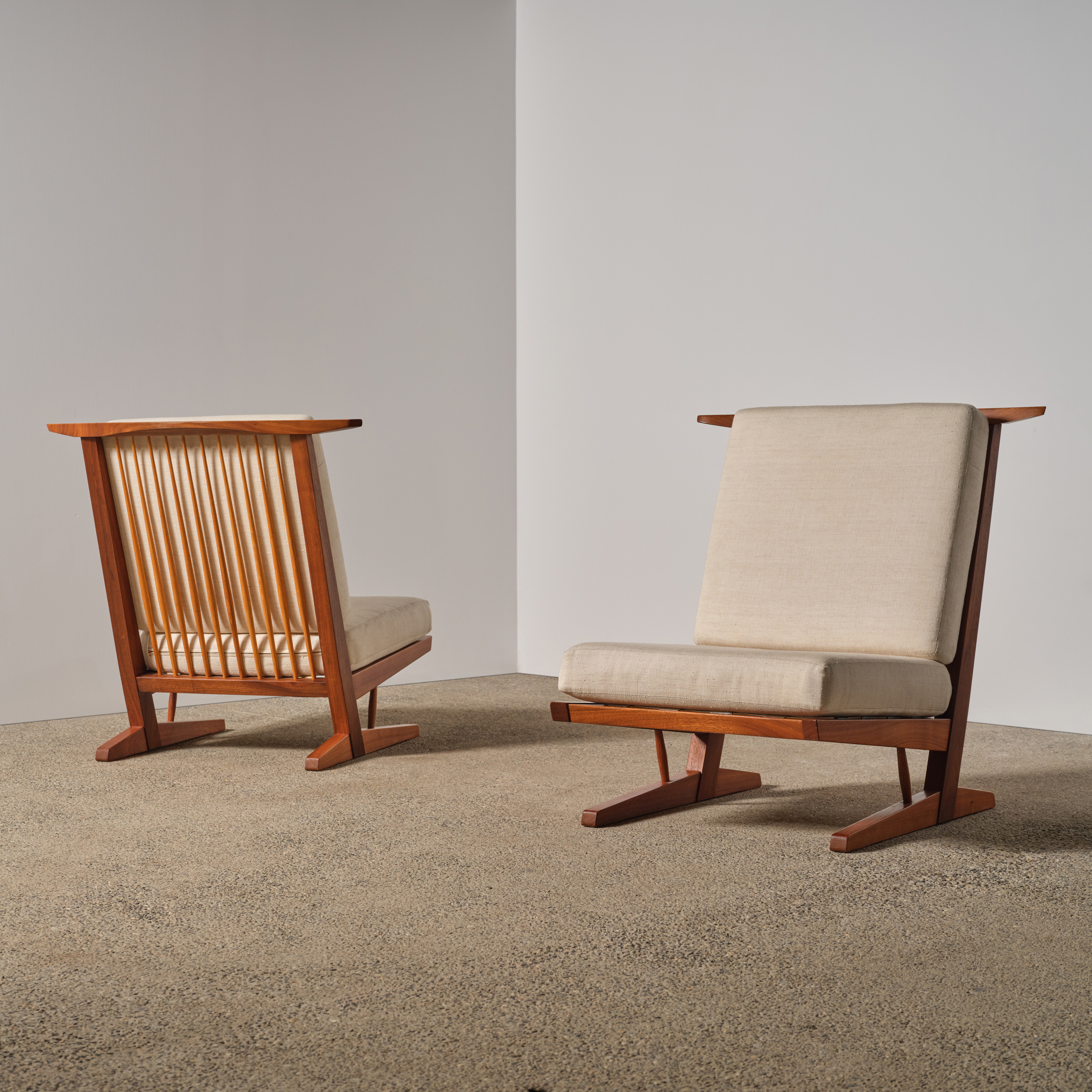 Mira Nakashima - Conoid Cushion Chair (pair)