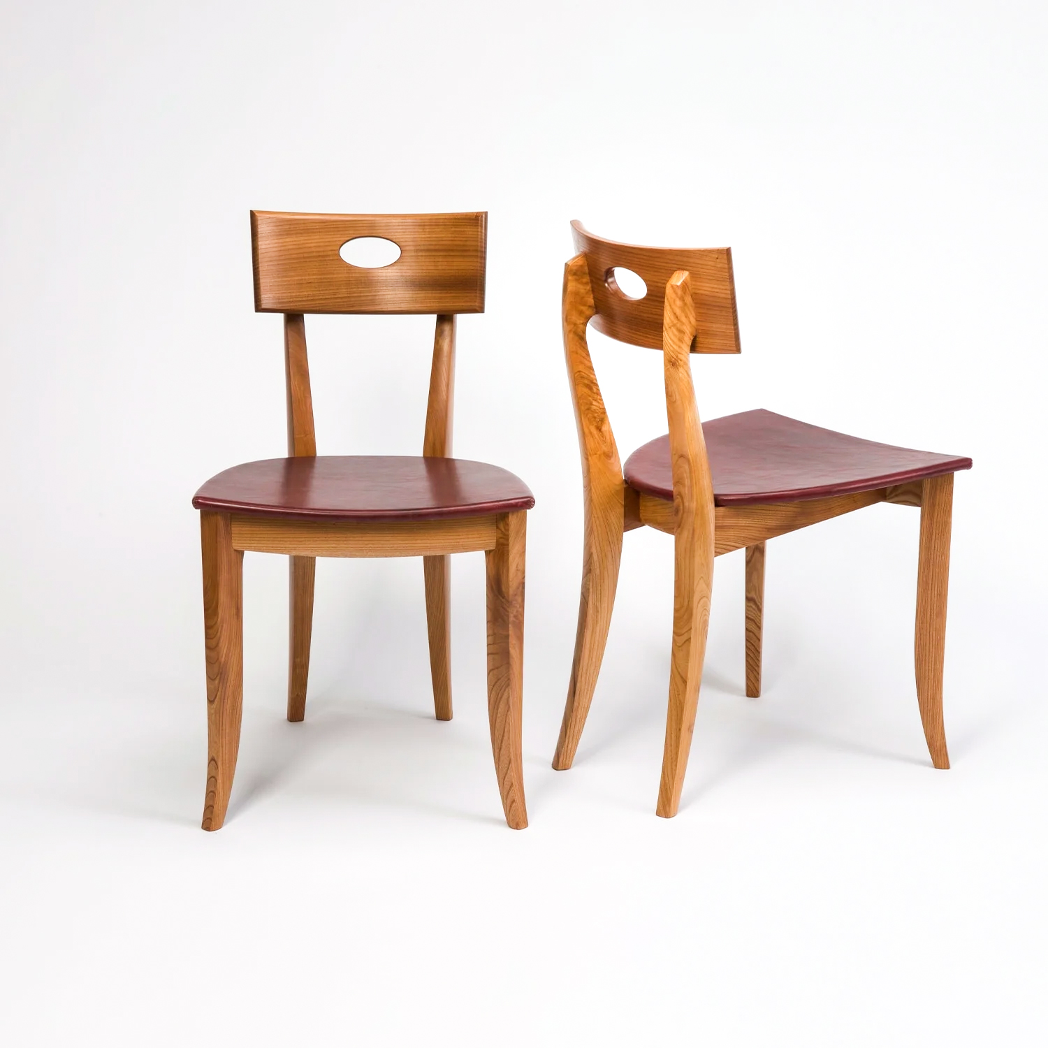 Red Leather Dining Chair