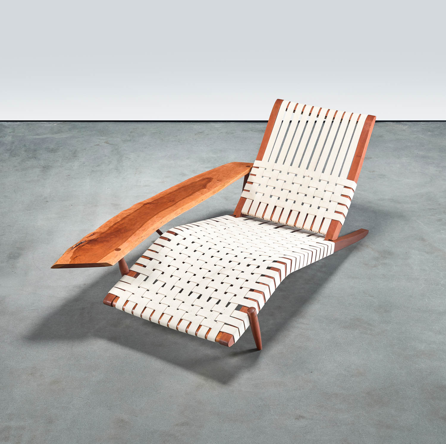 Long Chair with Free-Form Arm by George Nakashima – 1965 Bednar – MG1784-5