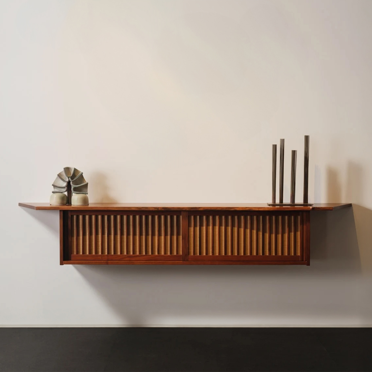 Double Sliding Door Wall Hung Cabinet