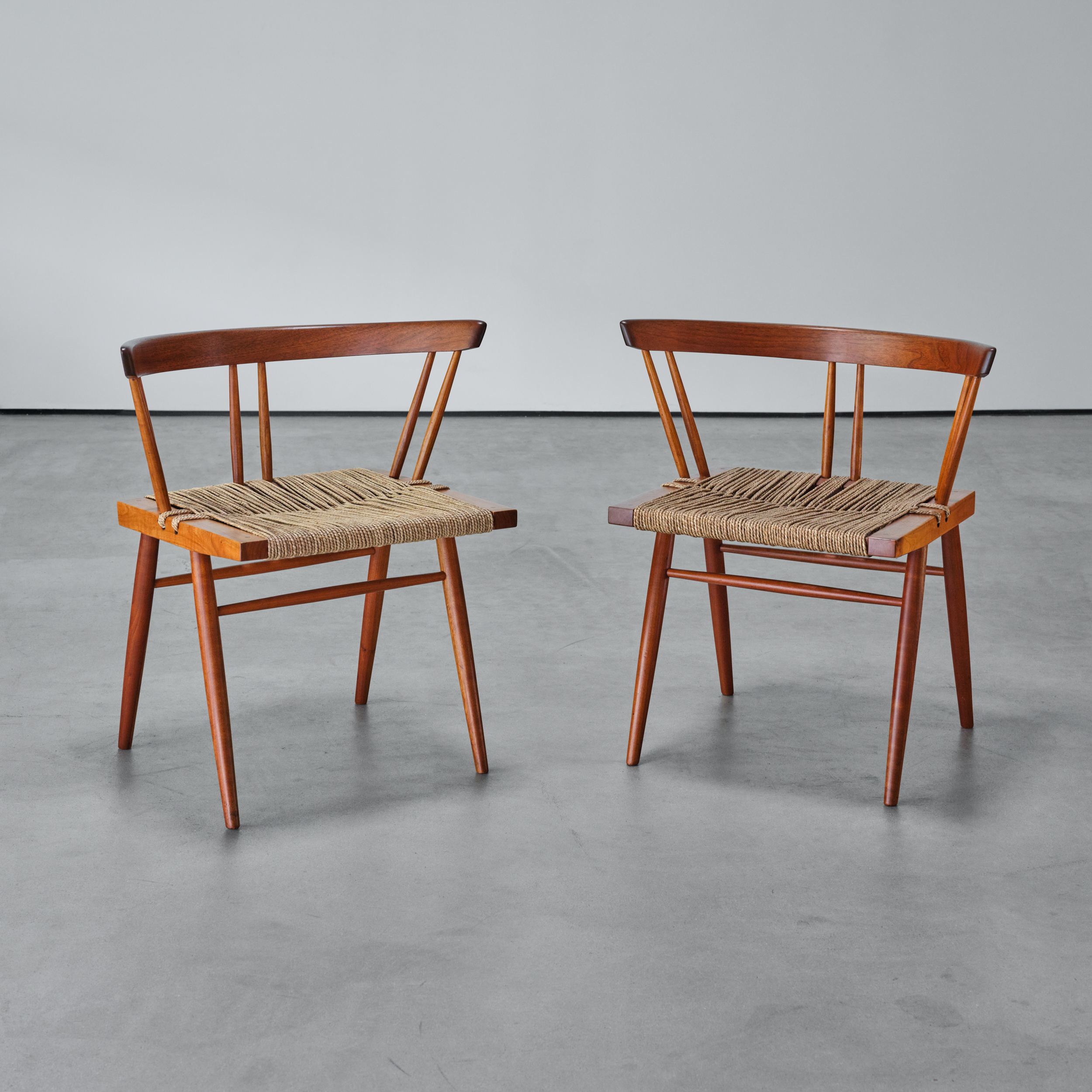 Grass-Seated Chairs | Pair