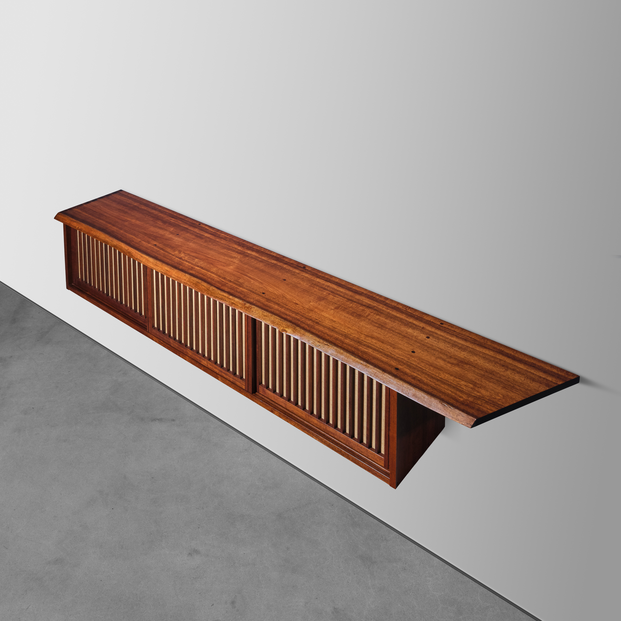 Triple Sliding Door Hanging Wall Cabinet