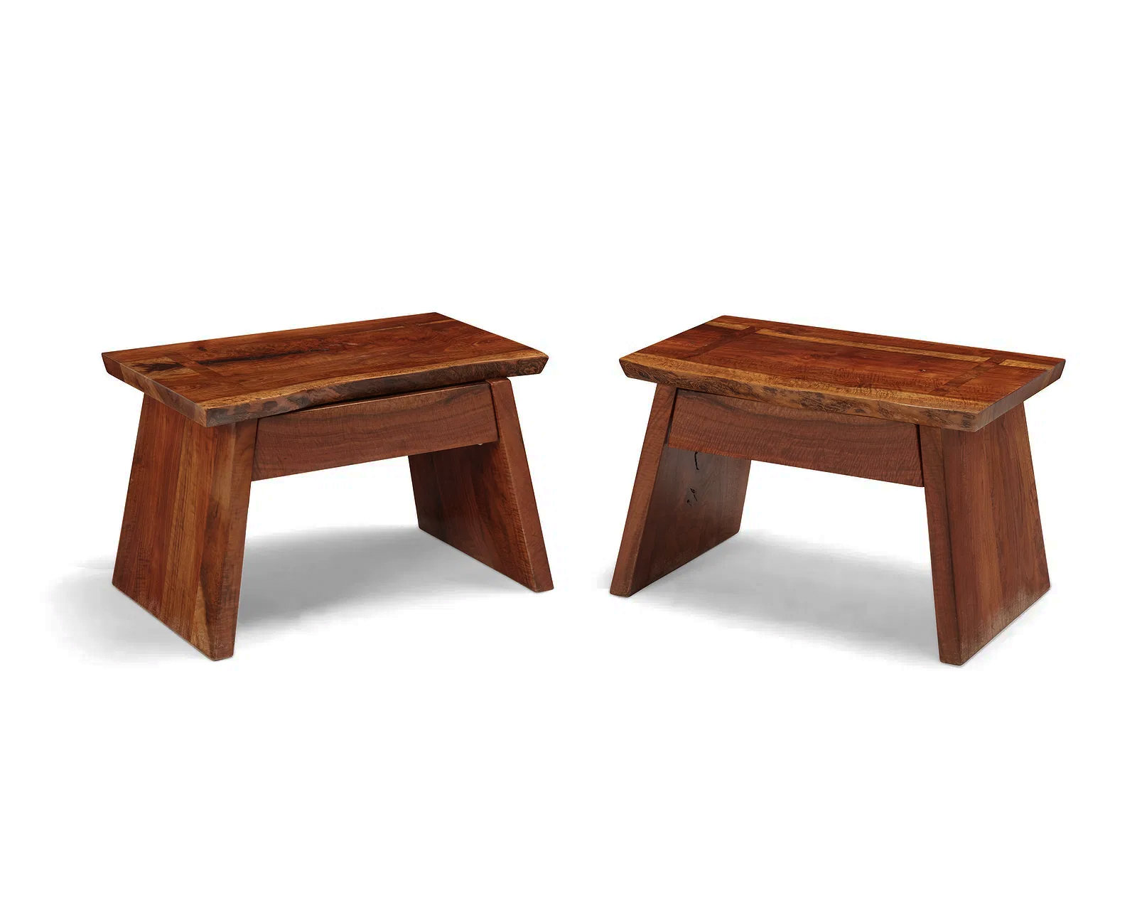Pair of Walnut Side Tables