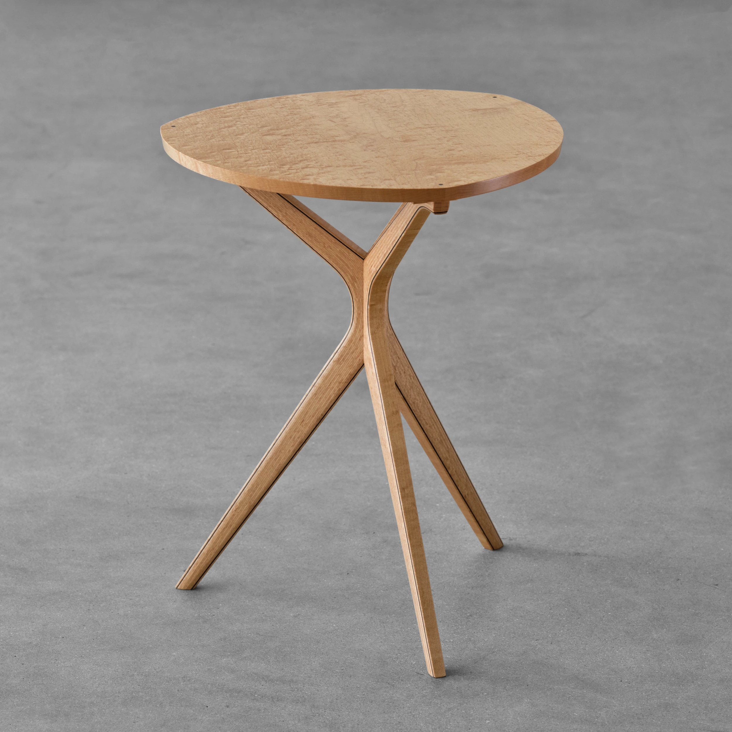 Michael Hurwitz - Guestling Table (Three-Legged Maple Side Table)